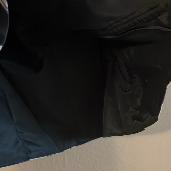 Karen Millen England Strapless Floral Ribbon Corset Dark Purple Black Top 8 - Picture 7 of 14